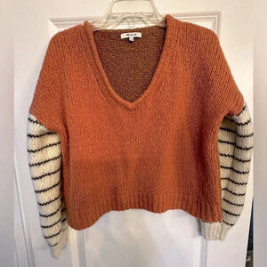 Madewell deep v sweater, size S